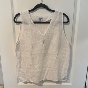 HIHO Women's White Sleeveless Tank Top